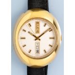 Bolova: a gentleman's automatic gold plated and stainless steel wristwatch, 1970's,