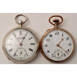 Waltham: a Victorian silver key wind open faced gentleman's pocket watch;