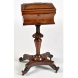 A Regency rosewood teapoy,