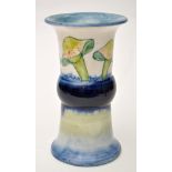 Moorcroft 'Gu' shaped vase, streaked and mottled,