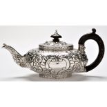 A George IV teapot, by Michael Starkey, London 1824, squat circular,