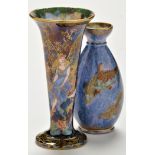 Wedgwood Fairyland lustre 'Butterfly Woman' trumpet-shaped vase, designed by Daisy Makeig-Jones,