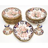 Royal Crown Derby dessert service, comprising: twelve plates, two comports,