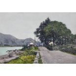 George Houston, RSA (1869-1947) "Loch Fyneside", signed, watercolour and pastel,