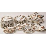 George Jones 'Blossom' pattern part dinner service, comprising: twelve soup plates,