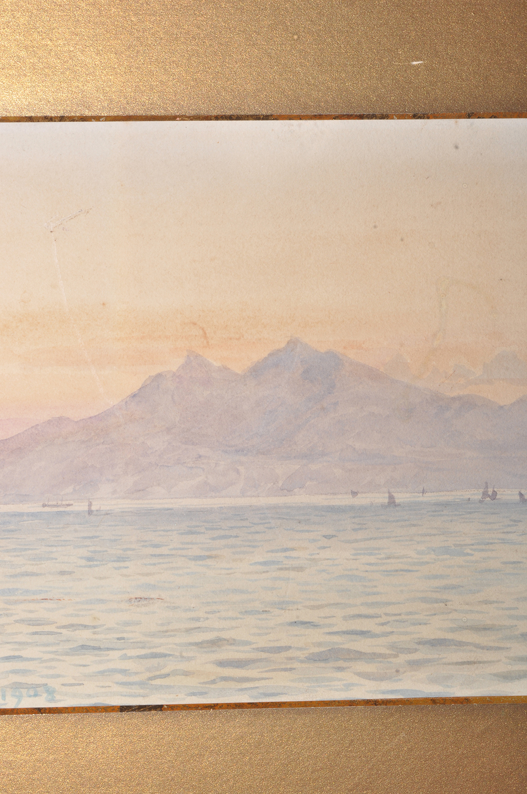 Tristram James Ellis (1844-1922) "Zante" - boats off the coast, signed, inscribed and dated 1908, - Image 4 of 9