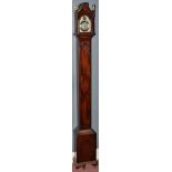 An 18th Century style mahogany slender longcase clock, with 5in.