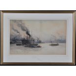 William Henry Pearson (20th Century) "Colliers and Barges, Blackwall", signed,