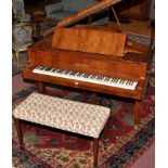 A walnut cased baby grand piano, by Grotrian-Steinweg, Model 140,