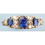 A sapphire and diamond ring,