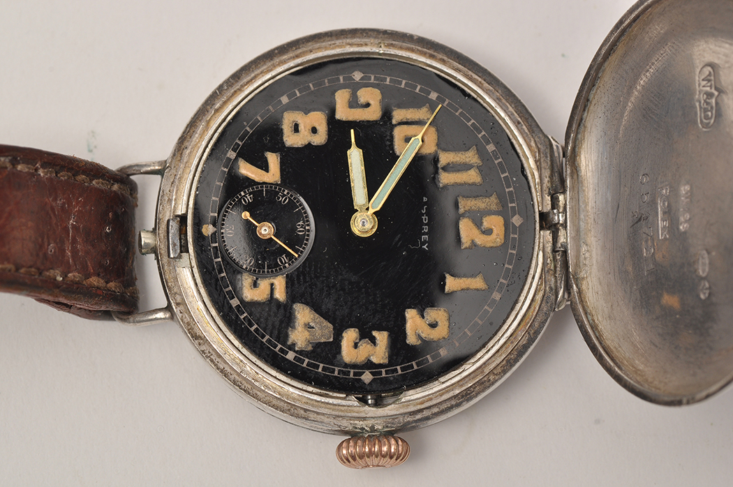 A WWI period silver trench wristwatch, the case signed Rolex, bears London import marks 1915, - Image 8 of 12