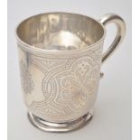 A Victorian christening mug, by Edward Ker Reid, London 1867, circular tapered,