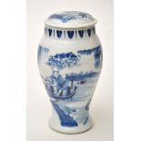 Chinese blue and white jar and cover,