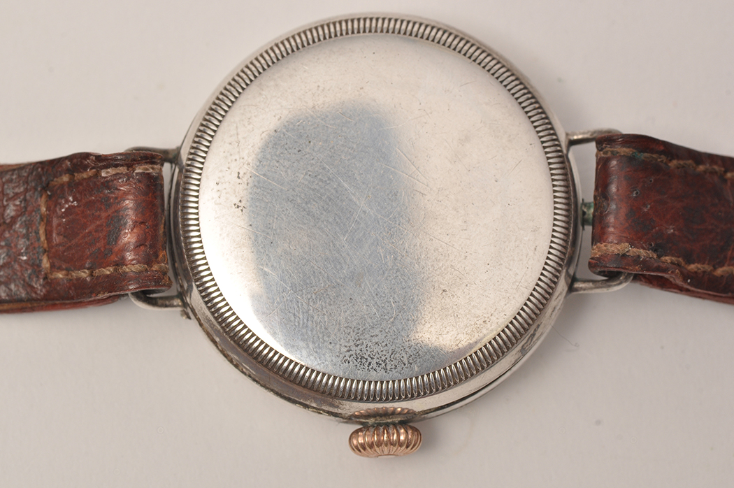 A WWI period silver trench wristwatch, the case signed Rolex, bears London import marks 1915, - Image 3 of 12