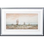 William Thomas Nichols Boyce (1857-1911) Sailing ships at sea, signed and dated 1909, watercolour,