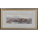 Thomas Rowden (1842-1926) Cattle on upland pasture, signed and dated '08, watercolour, 17.