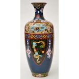 Large Japanese cloisonne vase,