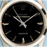 Rolex Oyster Speed King Precision: a gentleman's stainless steel wristwatch, 1960's,