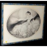 Louis Icart (French 1880-1950) "La Dame Aux Camelias'', signed Artist's proof, colour etching,