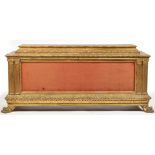 An early 19th Century Italian Renaissance revival gilt wood and gesso cassone,
