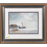 Sidney Cardew (20th Century) "Old Thames", signed and dated '83, watercolour, 25.