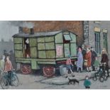 Norman Stansfield Cornish (1919-2014) Berriman's Chip Van, Spennymoor, signed, oil on board,