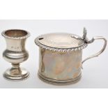 A William IV mustard pot, by John, Henry and Charles Lias, London 1833,