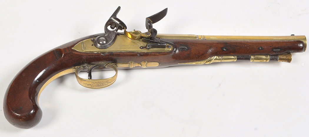 A late 18th Century flintlock pistol, by H.