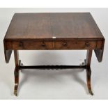 A Regency mahogany sofa table,