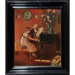 **** Klein (19th Century Austrian School) "The Piano Lesson",