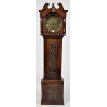 An early 19th Century oak and mahogany banded longcase clock, the 30in.