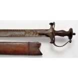 A 19th Century North Indian Khanda sword, the 74cms (29in.