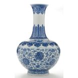 Chinese Ming-style blue and white vase,