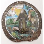 An 18th Century French enamel devotional plaque, by Jean-Baptiste Nouailher, Limoges,