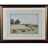 John Atkinson (1863-1924) Haymaking, signed, watercolour, 27.5 x 38cms; 10 3/4 x 15in.