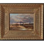 William Edward Webb (1862-1903) Fishing boats at sunset, indistinctly signed, oil on canvas,