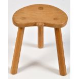 Robert "Mouseman" Thompson: an oak milking stool,