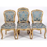 A set of four 19th Century giltwood French fauteuil,