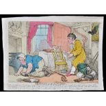 Thomas Rowlandson (1756-1827) "Miseries of Human Life", engraving with hand colouring,