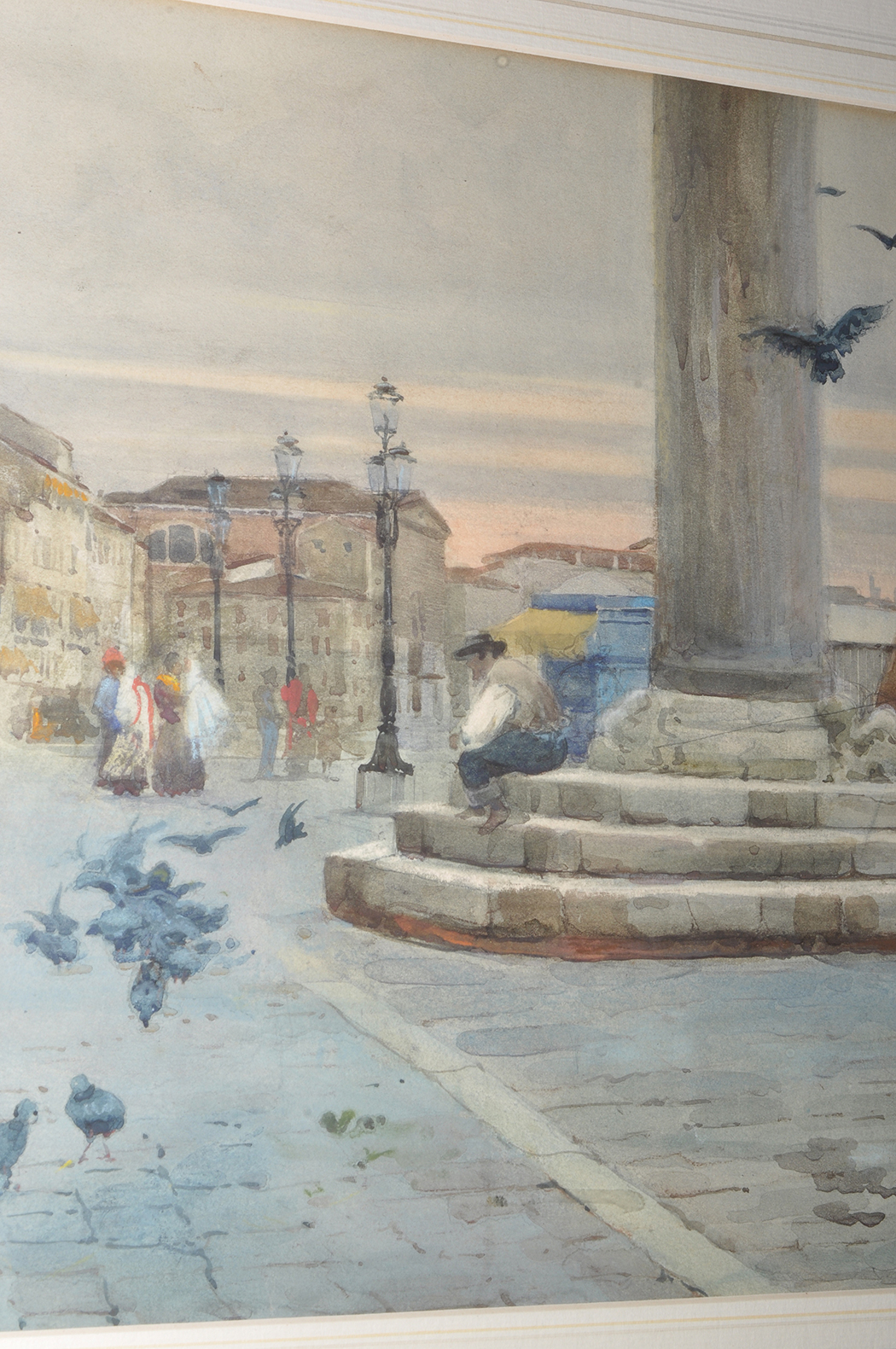 V*** V*** (late 19th Century Italian School) "The Piazzetta, Venice", indistinctly signed, - Image 4 of 5