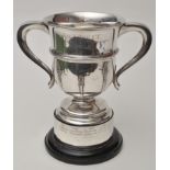 A George V two-handled trophy cup, by Barker Bros. Silver Ltd.