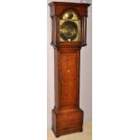 J. Hume, Durham: a 19th Century oak longcase clock, with 13in.