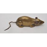 An Edwardian brass mouse pattern vesta.