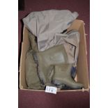 Four pairs of waders, various.