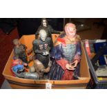 Various large models, including: The Terminator; Superman; Batman; The Crow; and others.