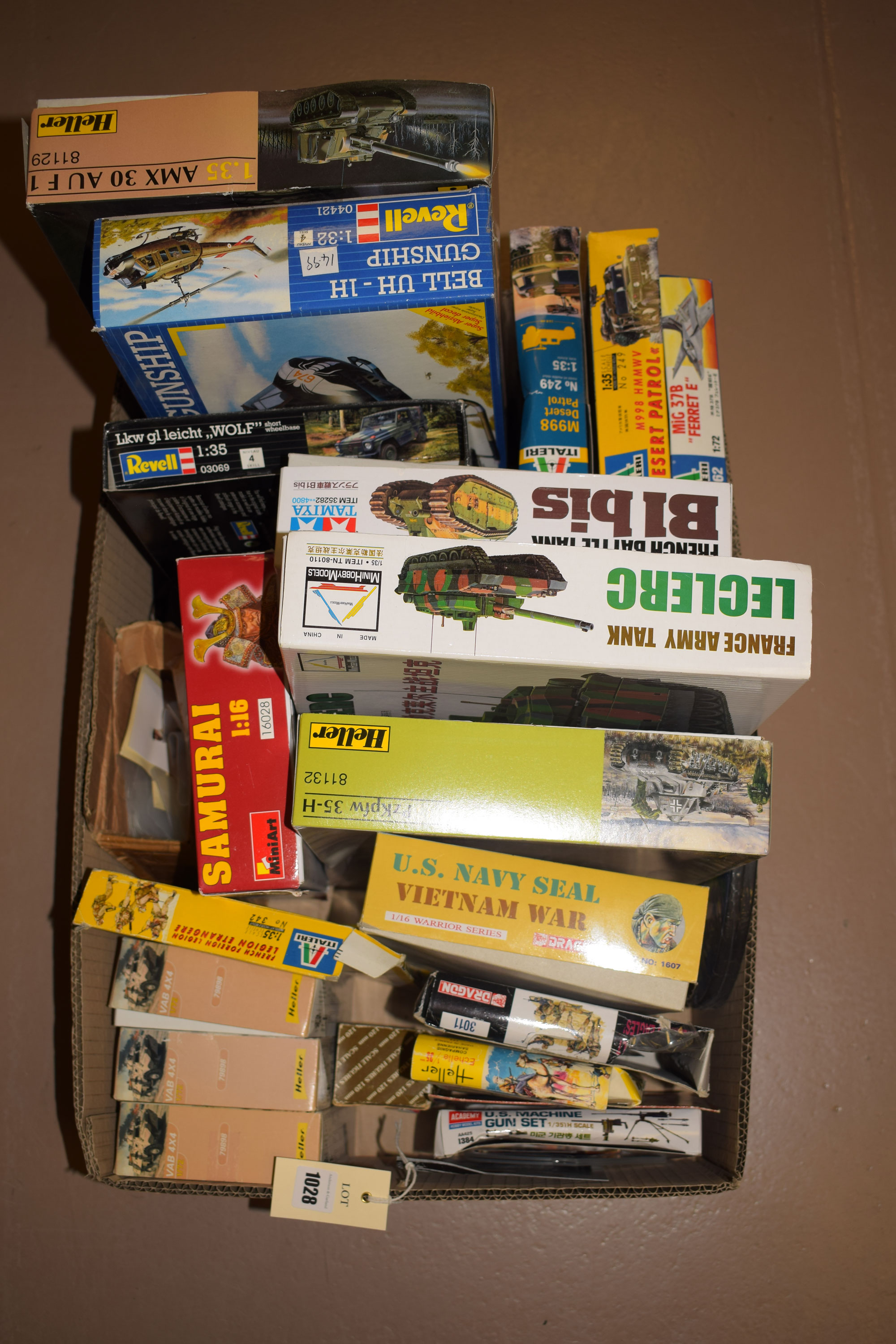 Model kits by: Heller; Italeri; Dragon; Revell; and others, mainly military interest.