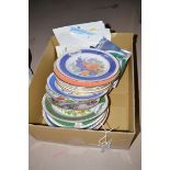 A quantity of Bradex and other collectors plates and certificates (without boxes), in one box.