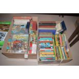 Two boxes of childrens books, to include; Collins Boys Annual; The Twins at St.