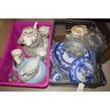 Two boxes of household ceramics,