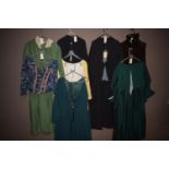 Theatre costumes, to include: Medieval style robe; dresses; etc.